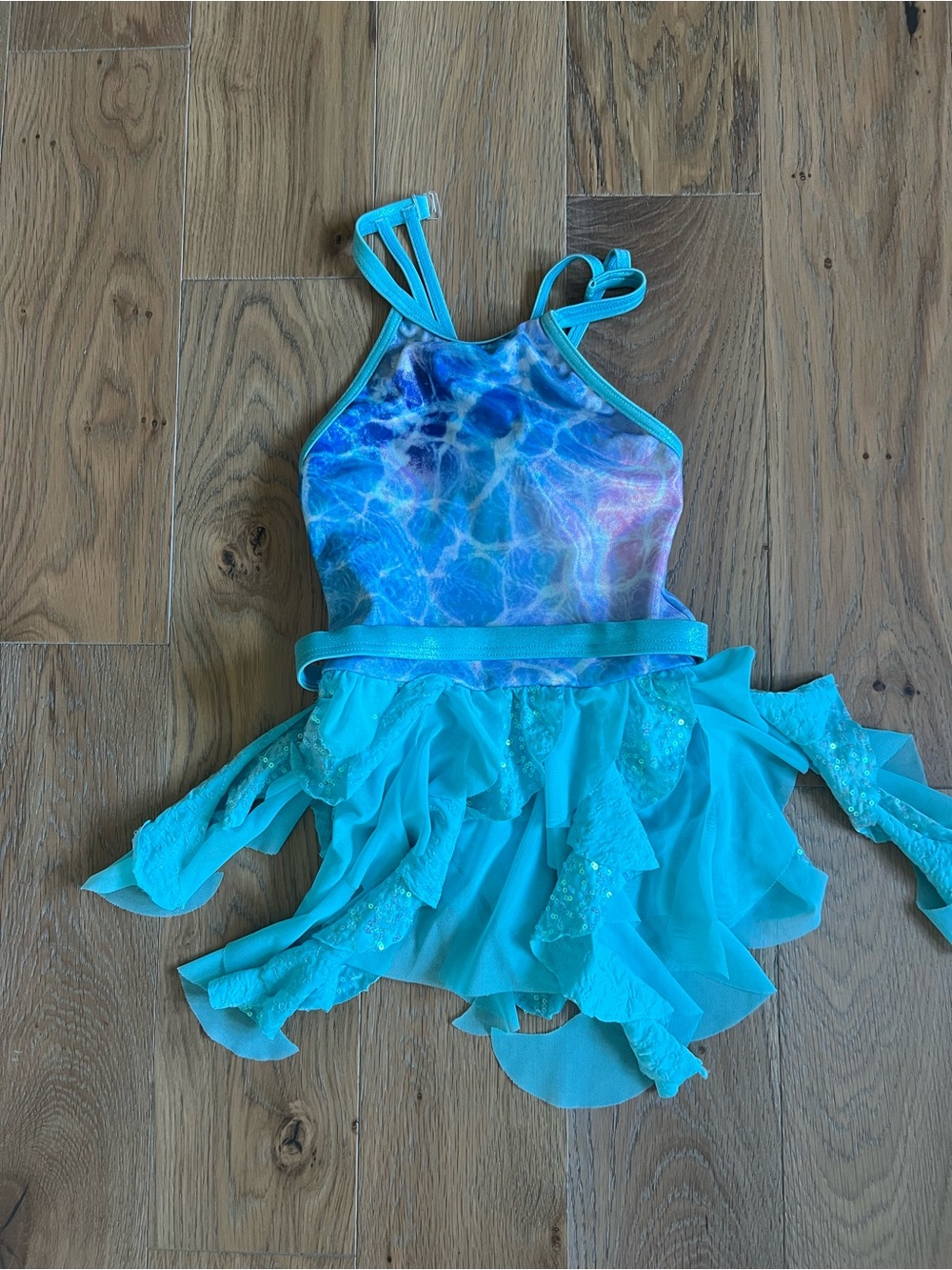 Kids Aquatic Blue Dance Costume